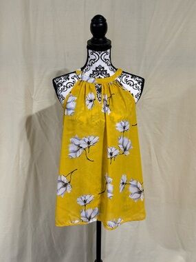 Papermoon Yellow Floral Sleeveless Top